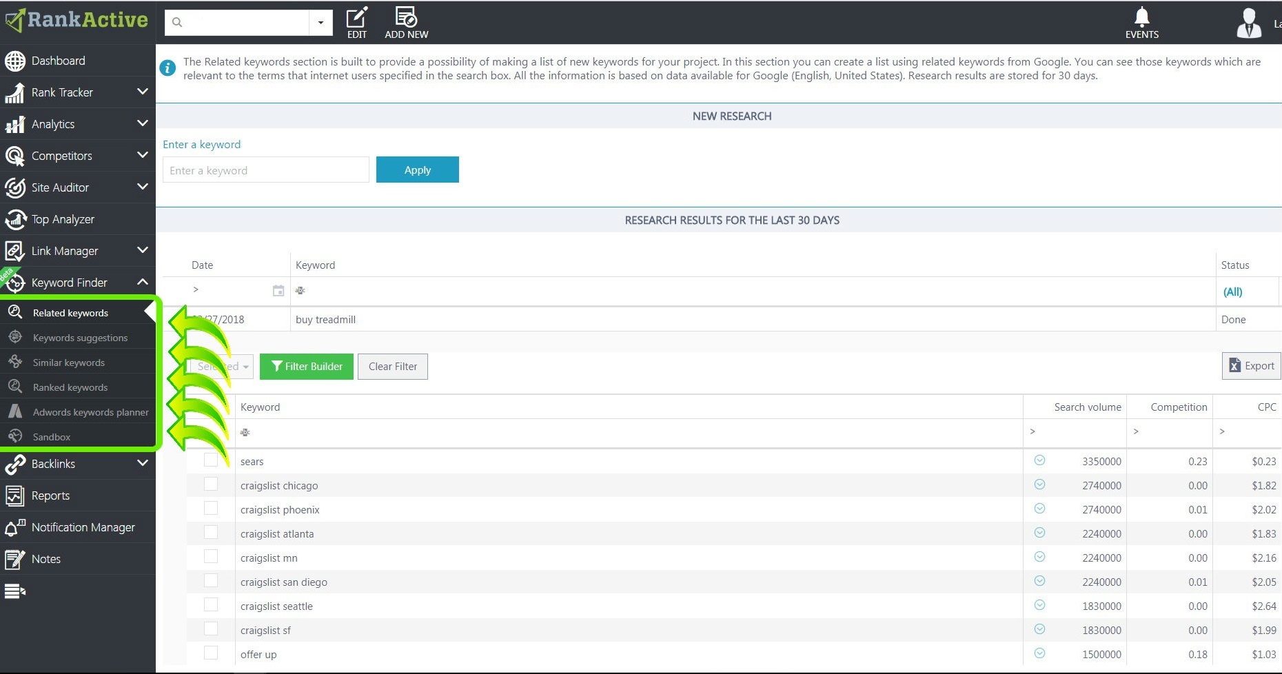 KeywordFinder KeywordFinder