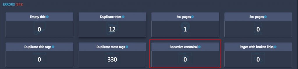Recursive cannonical issue in Site Auditor Recursive cannonical issue in Site Auditor