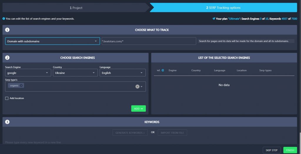 SERP tracking options SERP tracking options