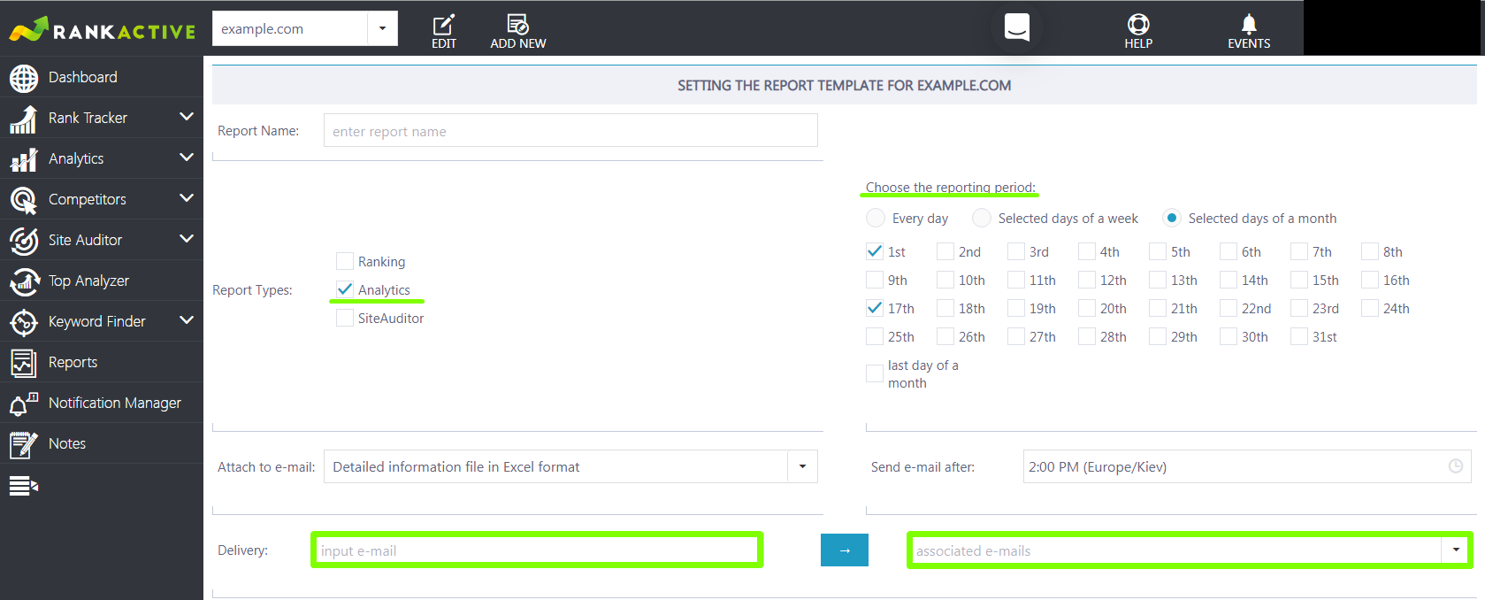 report scheduling rankactive report scheduling rankactive