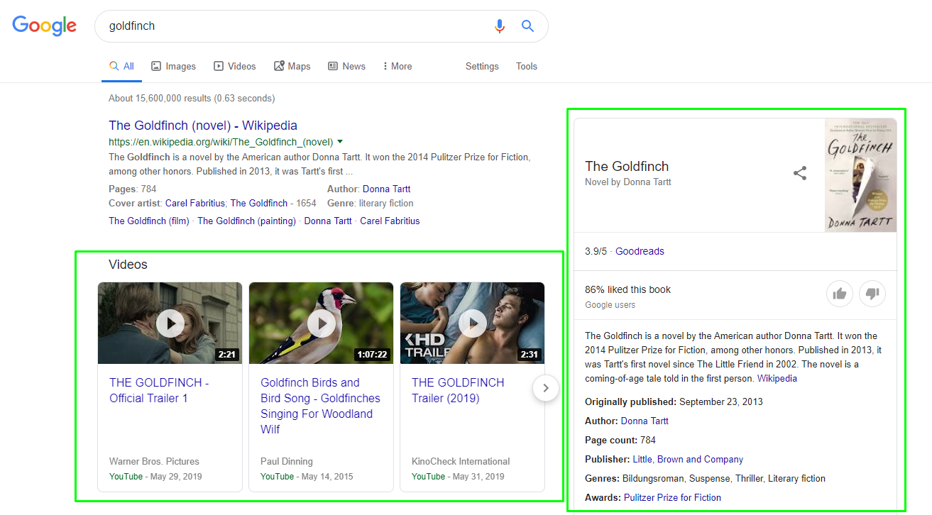 rich results Google example 1 rich results Google example 1