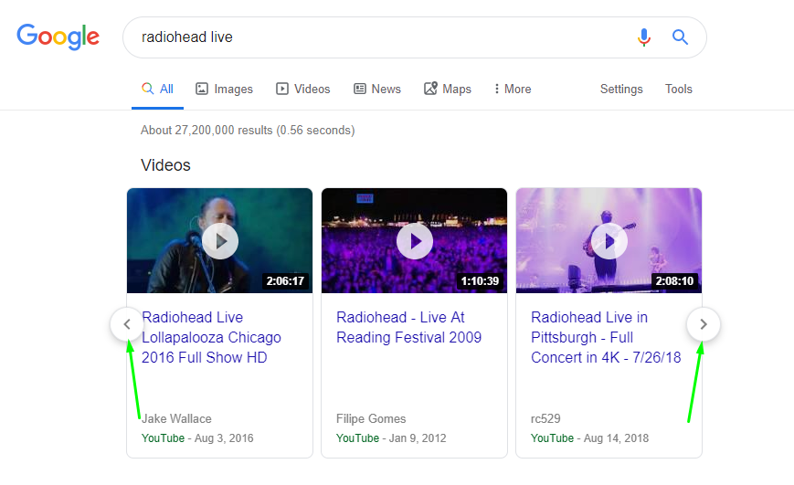 video carousel Google video carousel Google