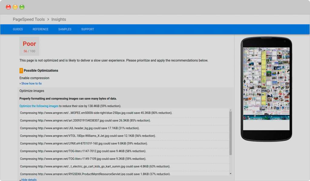 Pagespeed insights Pagespeed insights