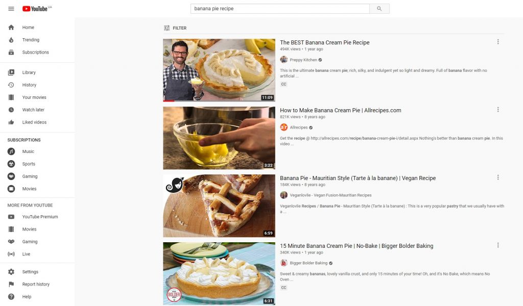 Video results on YouTube Video results on YouTube