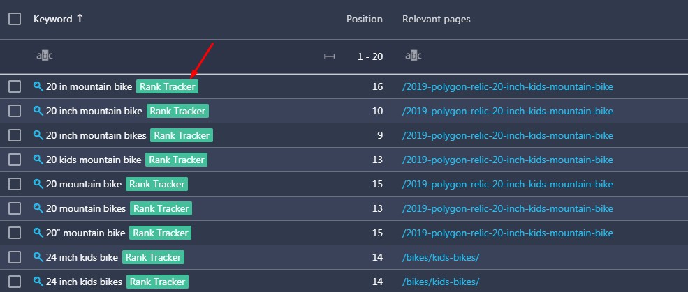 rank tracker label rank tracker label