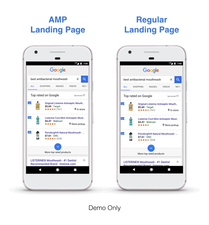 Landing pages AMP Landing pages AMP