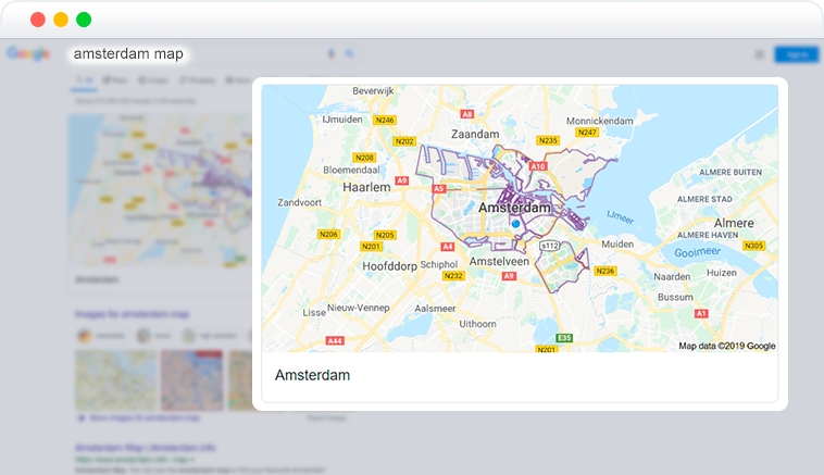 map element in SERP map element in SERP