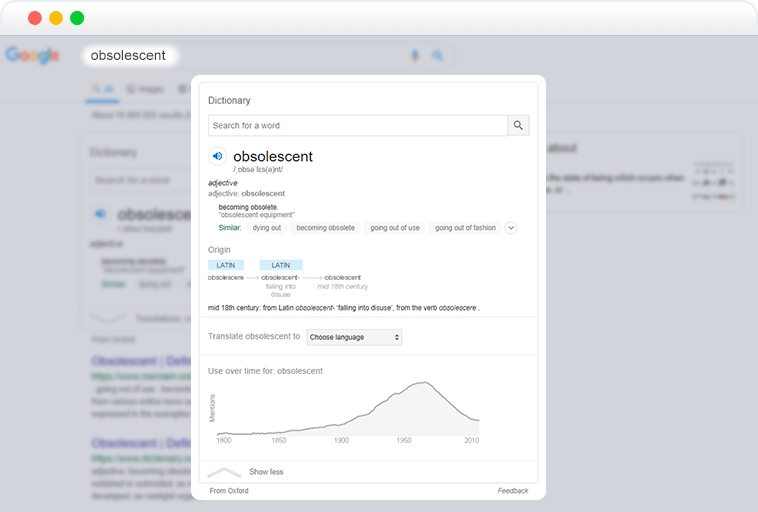 answer box element in SERP answer box element in SERP