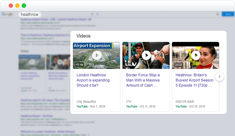 video element in SERP video element in SERP